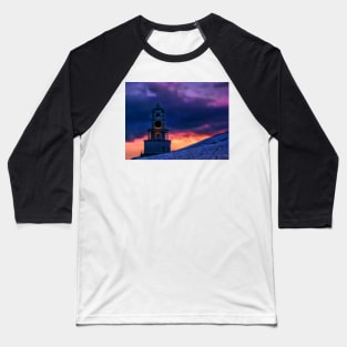 Winter Sunset Baseball T-Shirt